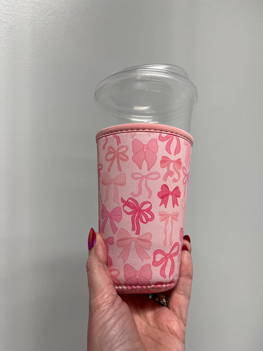 Pink Coquette Bows Coffee Sleeve