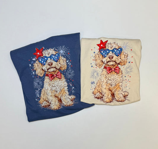 Patriotic Doodle Comfort Colors Shirt