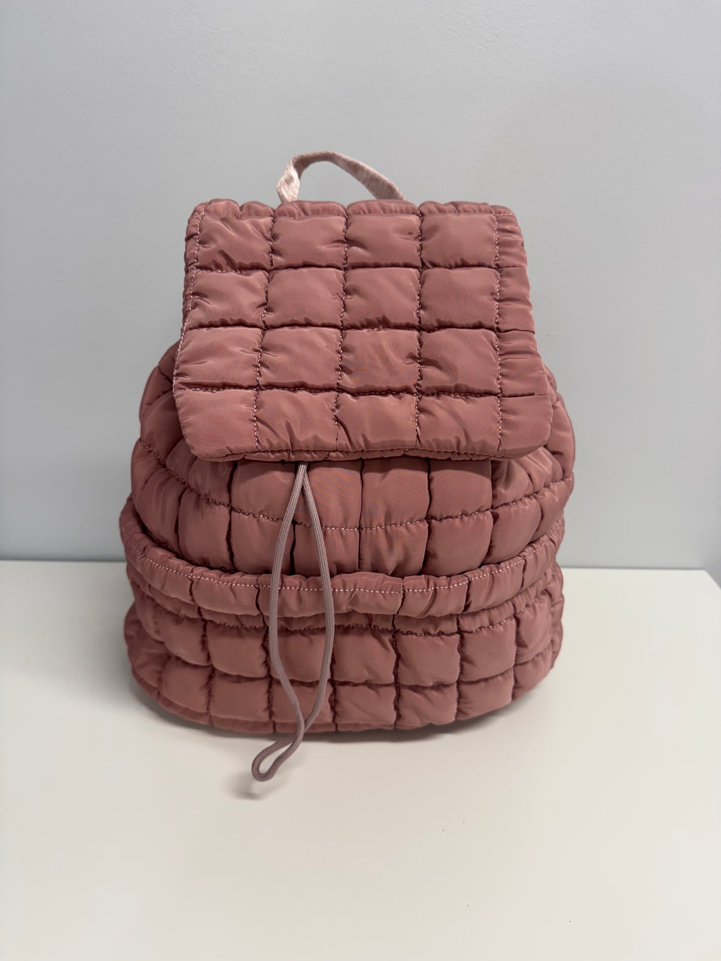 Puffer Quilted Backpack Purse
