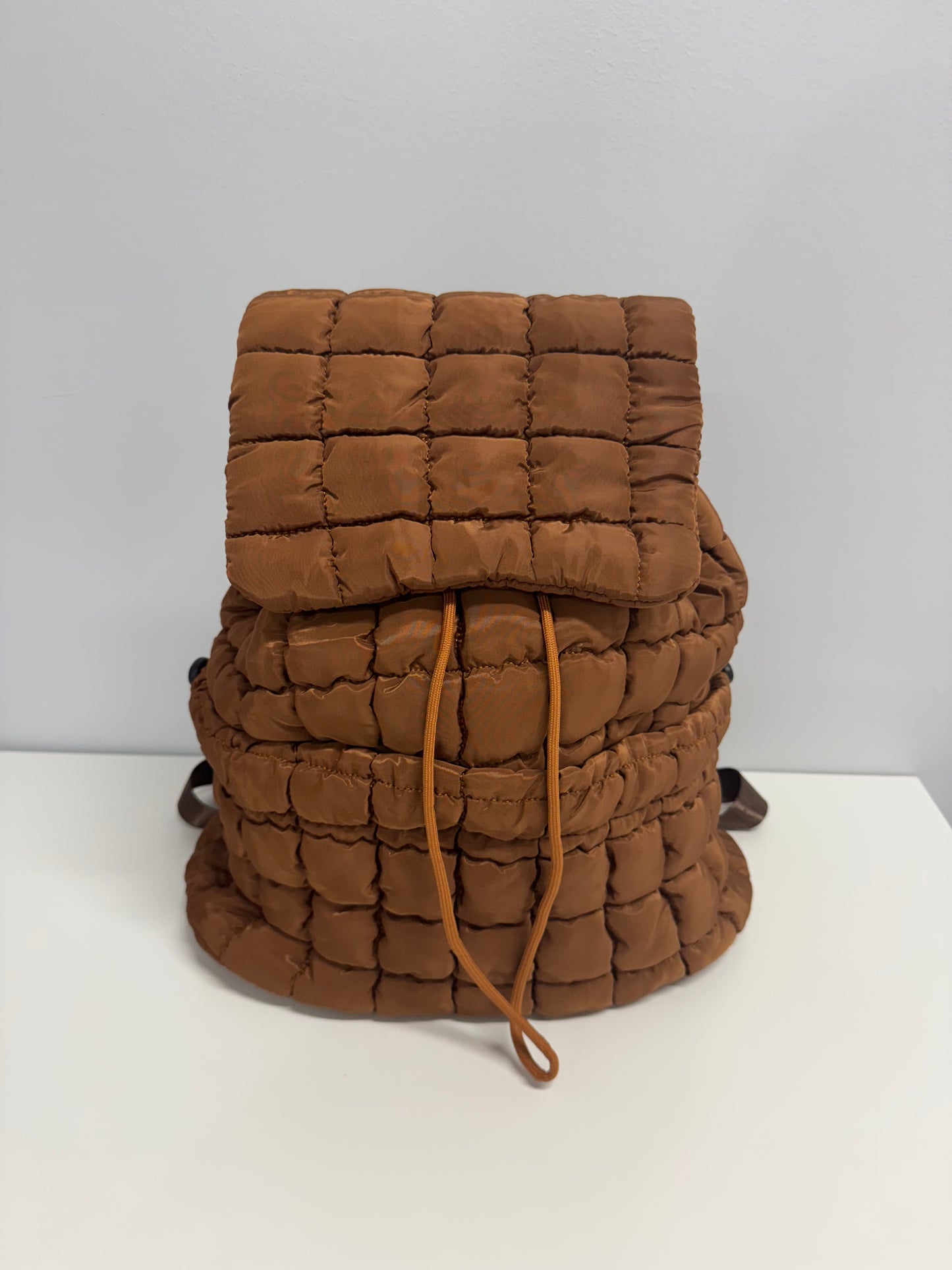 Puffer Quilted Backpack Purse