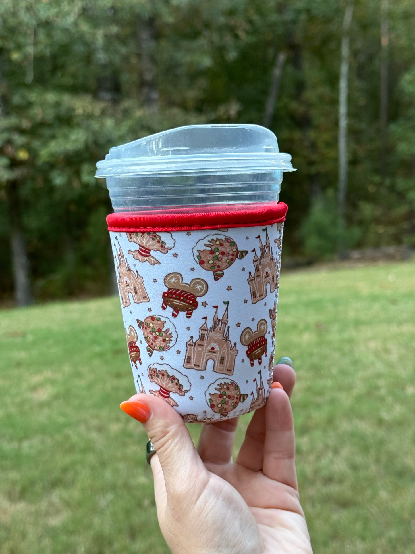 Magical Gingerbread Park Icons Coffee Sleeves