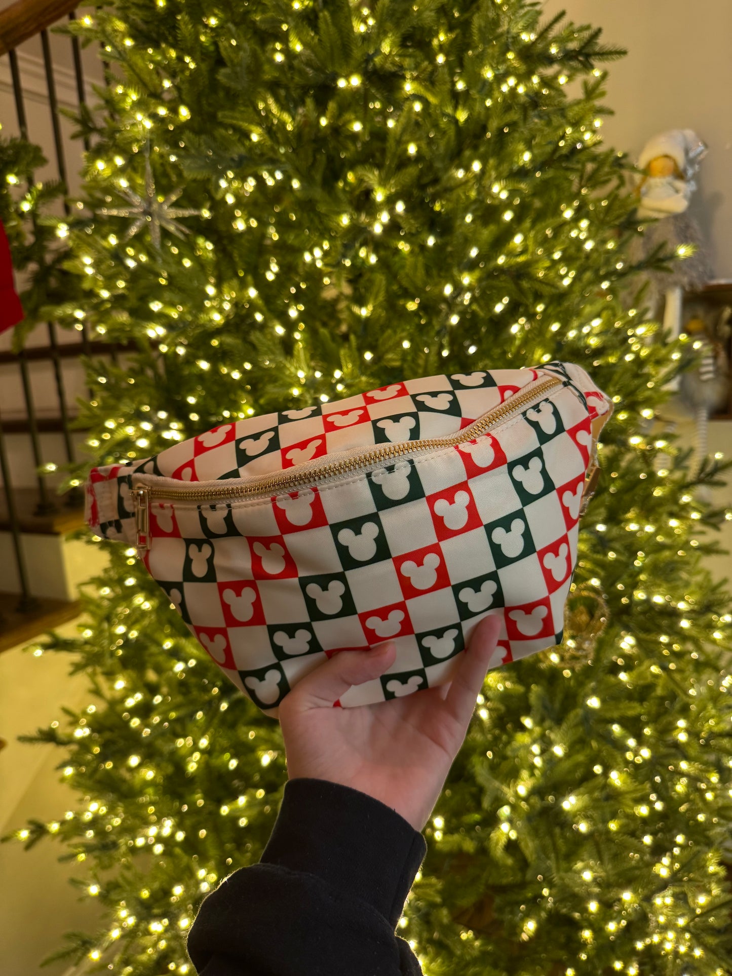 Red/Green Checkered Magical LARGE Fanny Pack