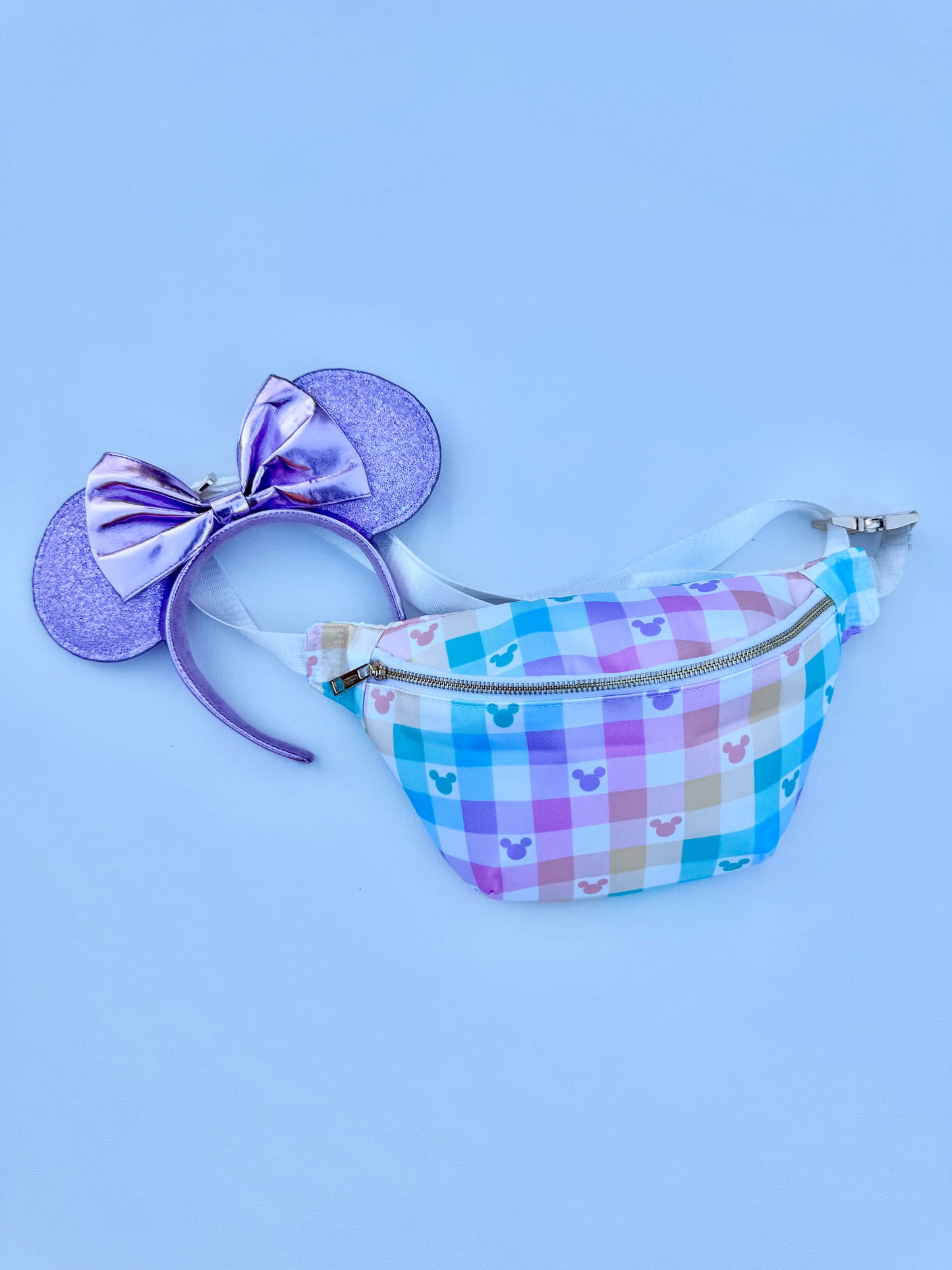Pastel Magical Mouse Checkered LARGE Fanny Pack