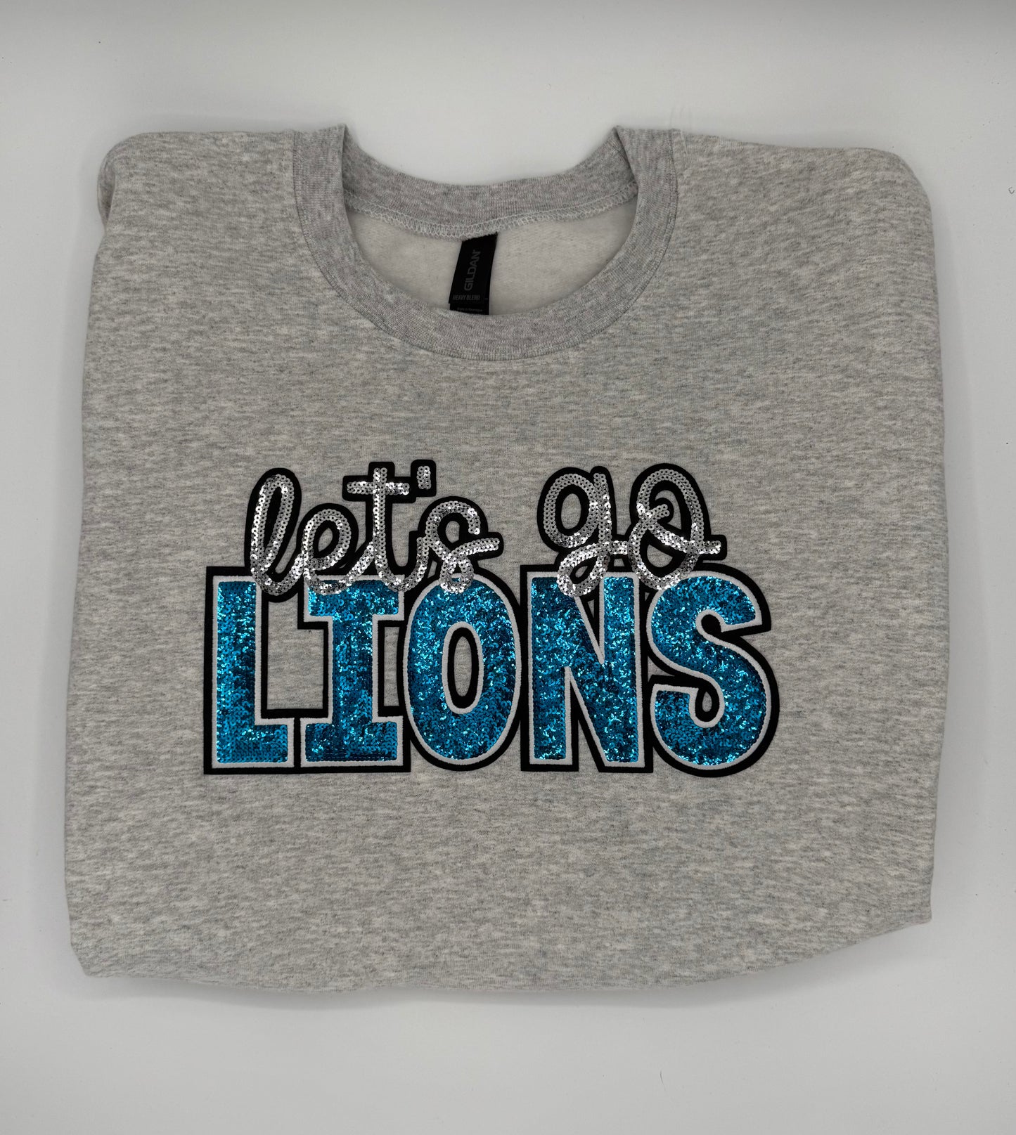 Let's Go Lions Sequin Patch Sweatshirt
