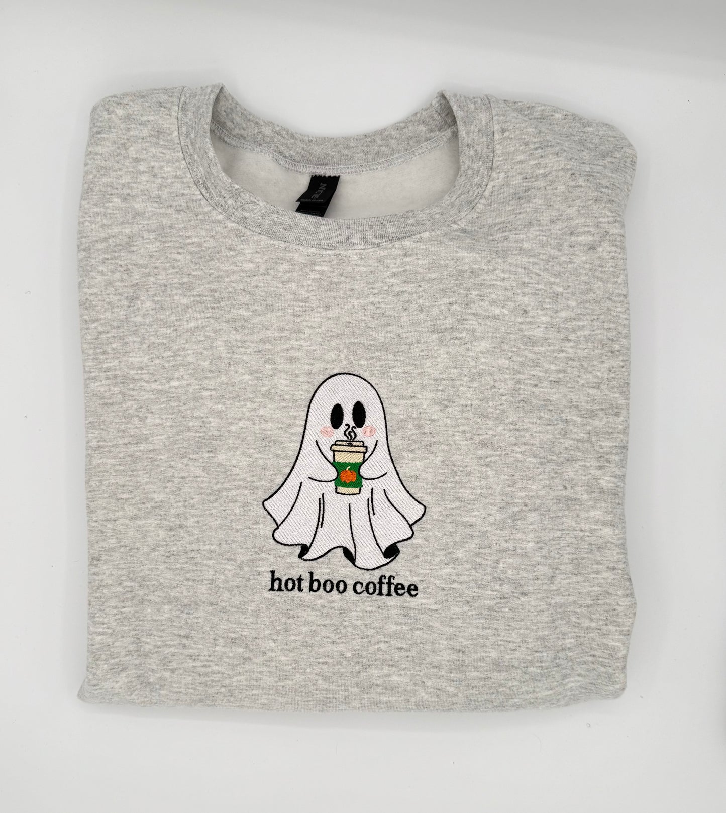 Hot Boo Coffee Embroidered Sweatshirt