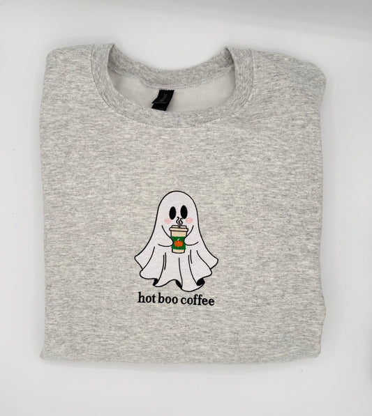 Hot Boo Coffee Embroidered Sweatshirt