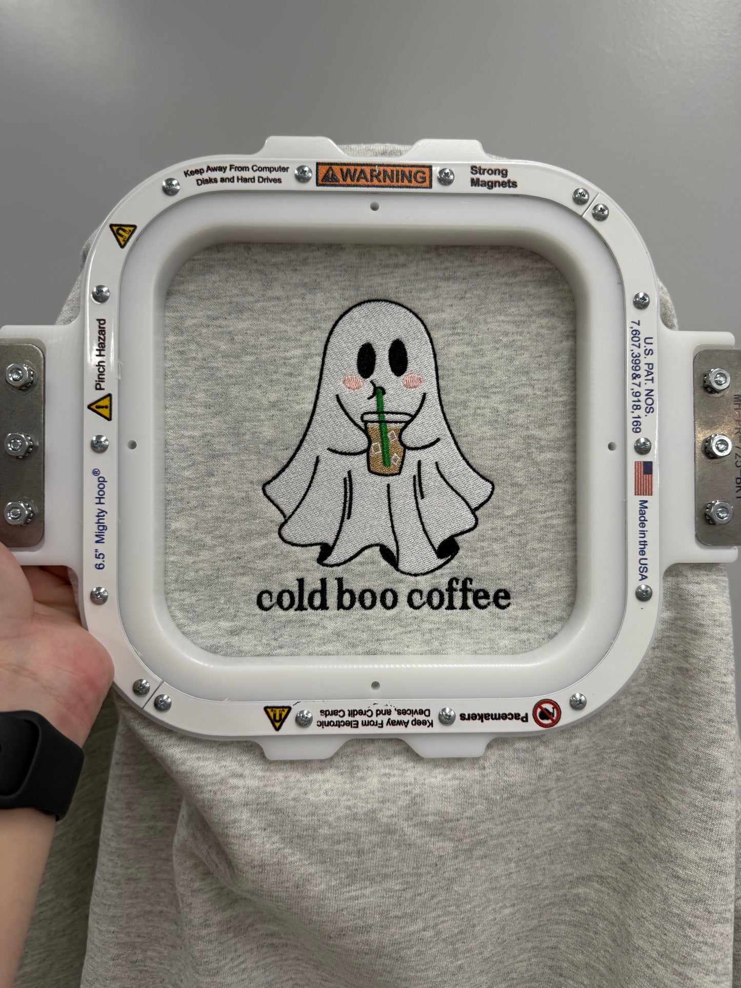 Cold Boo Coffee Embroidered Sweatshirt