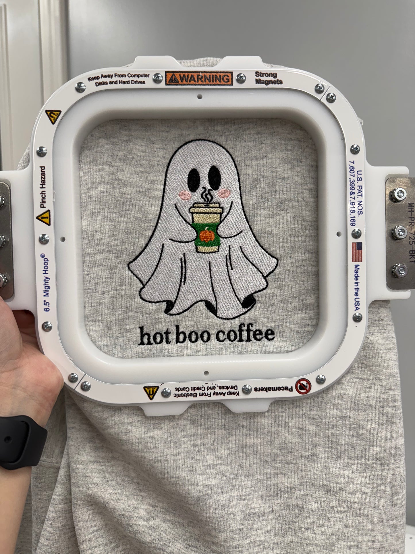Hot Boo Coffee Embroidered Sweatshirt