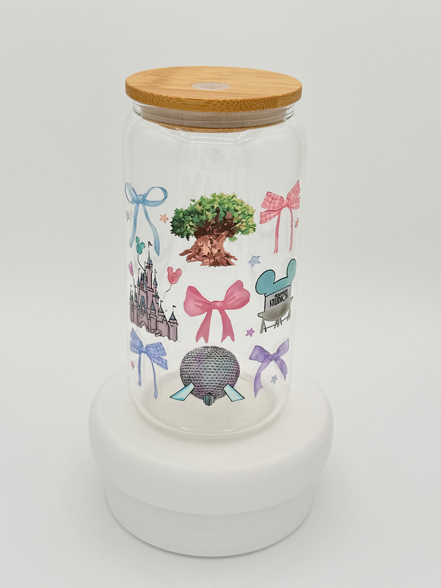 Magical Parks Coquette Bows 16oz Glass Cup