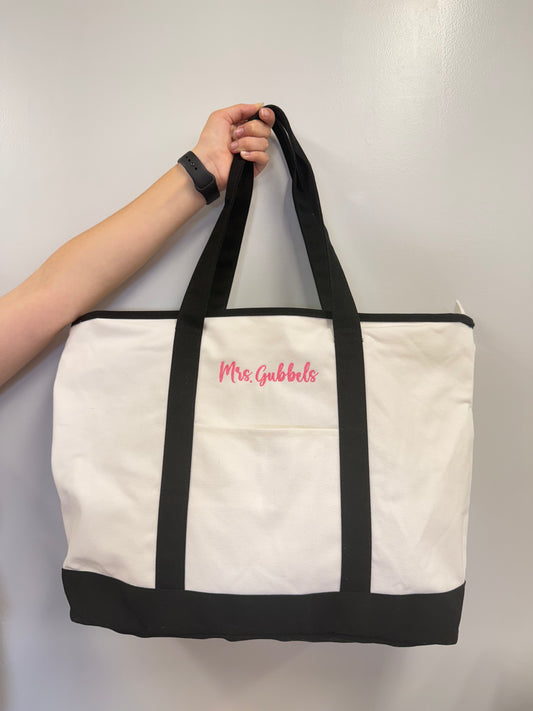 Canvas Tote Bags - Embroidered Personalized Custom Tote Bag