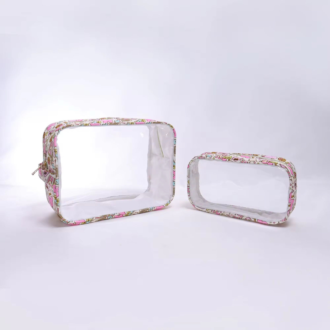 Magical Snacks Clear Cosmetic Bags