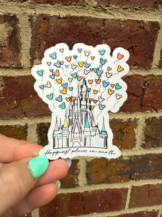 Balloon Castle Sticker