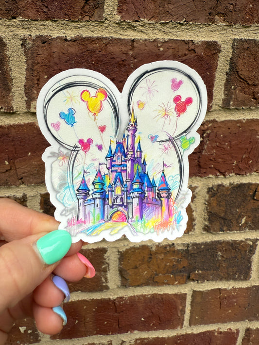 Colorful Castle Sticker