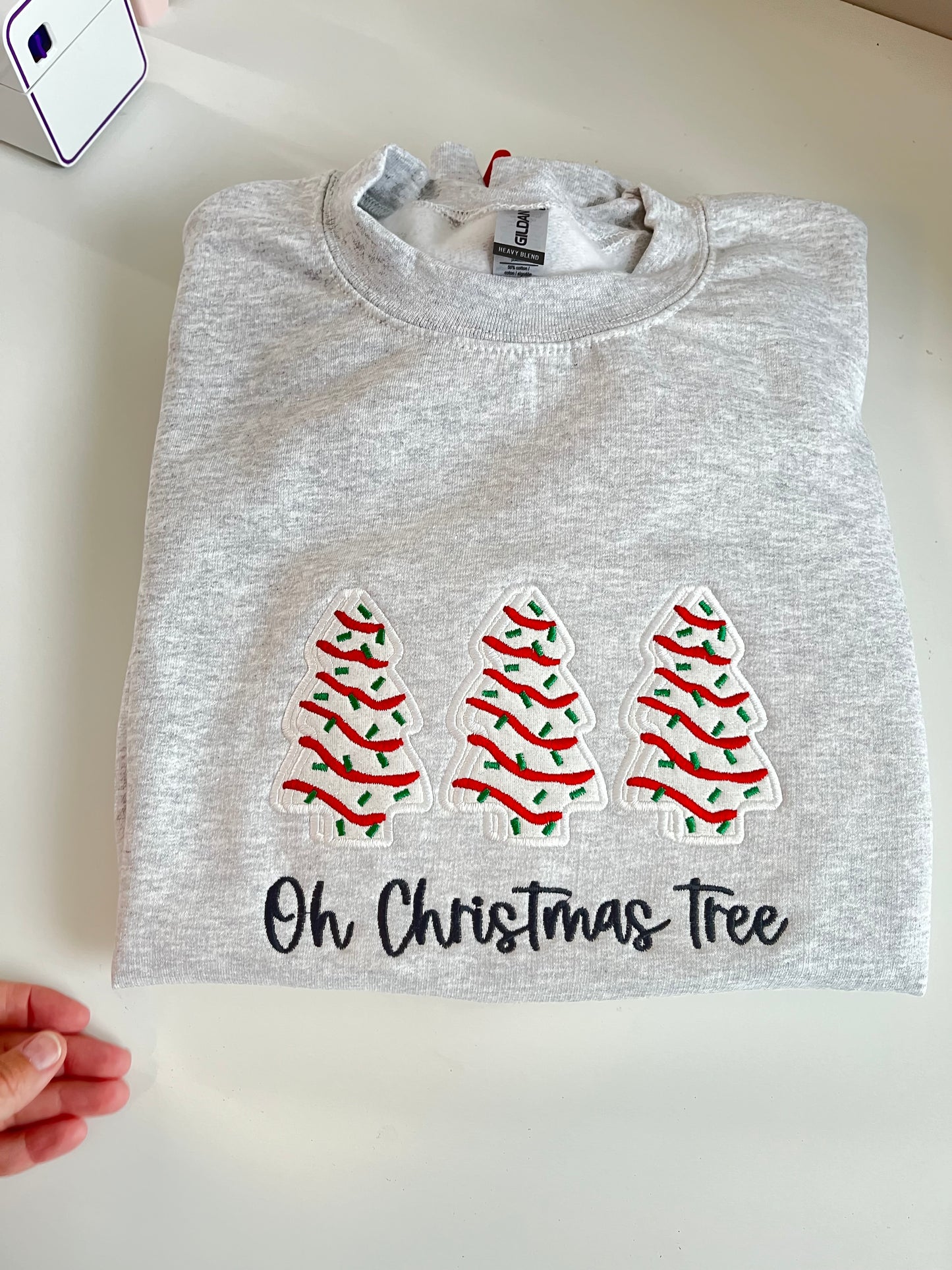 Oh Christmas Tree Embroidered Sweatshirt