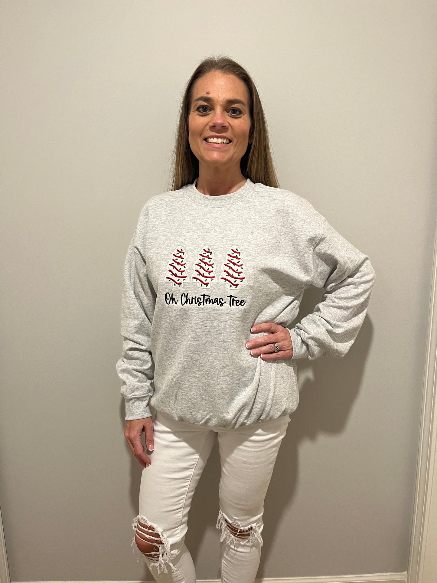 Oh Christmas Tree Embroidered Sweatshirt