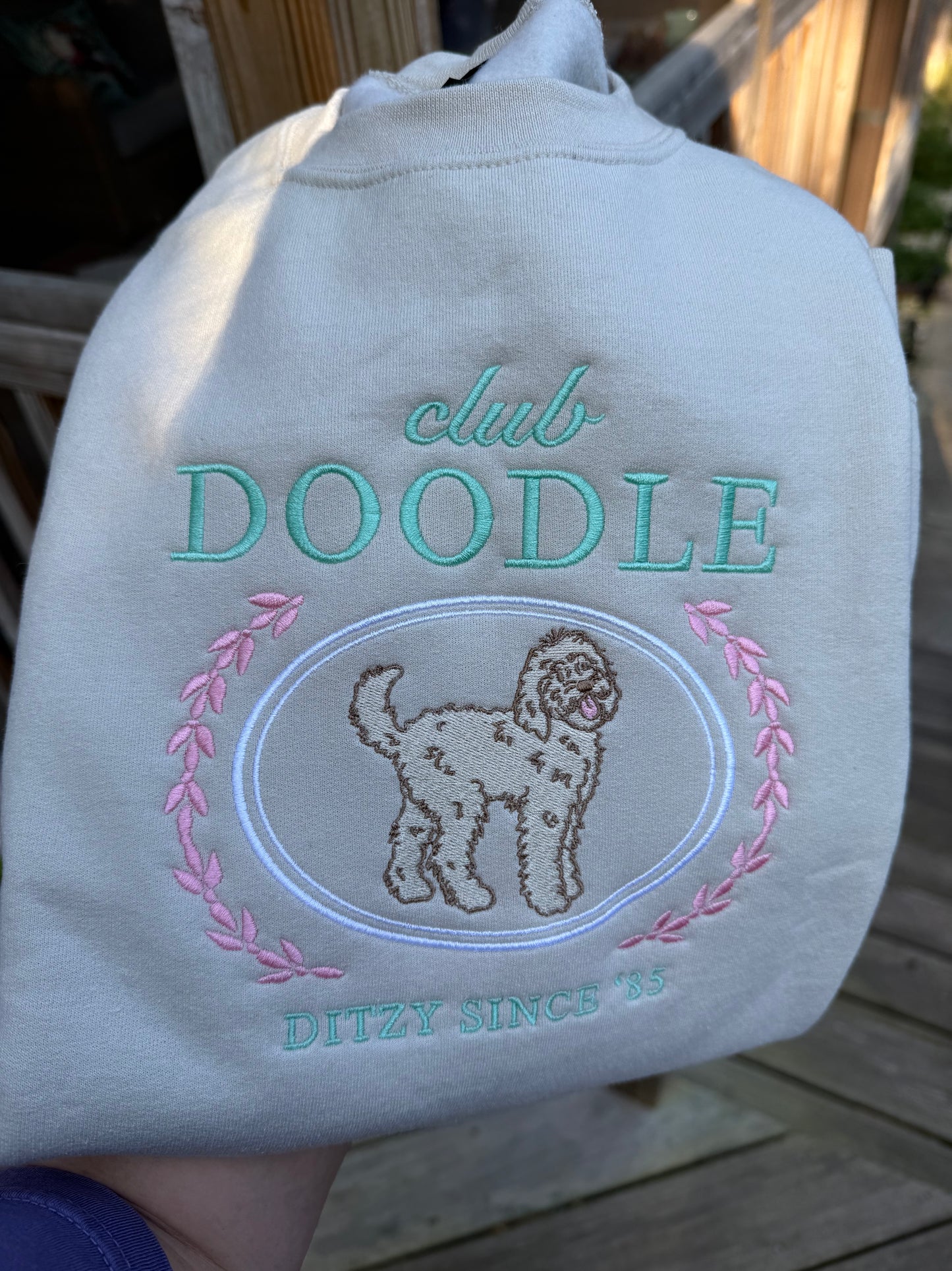 Club Doodle Goldendoodle Embroidered Sweatshirt