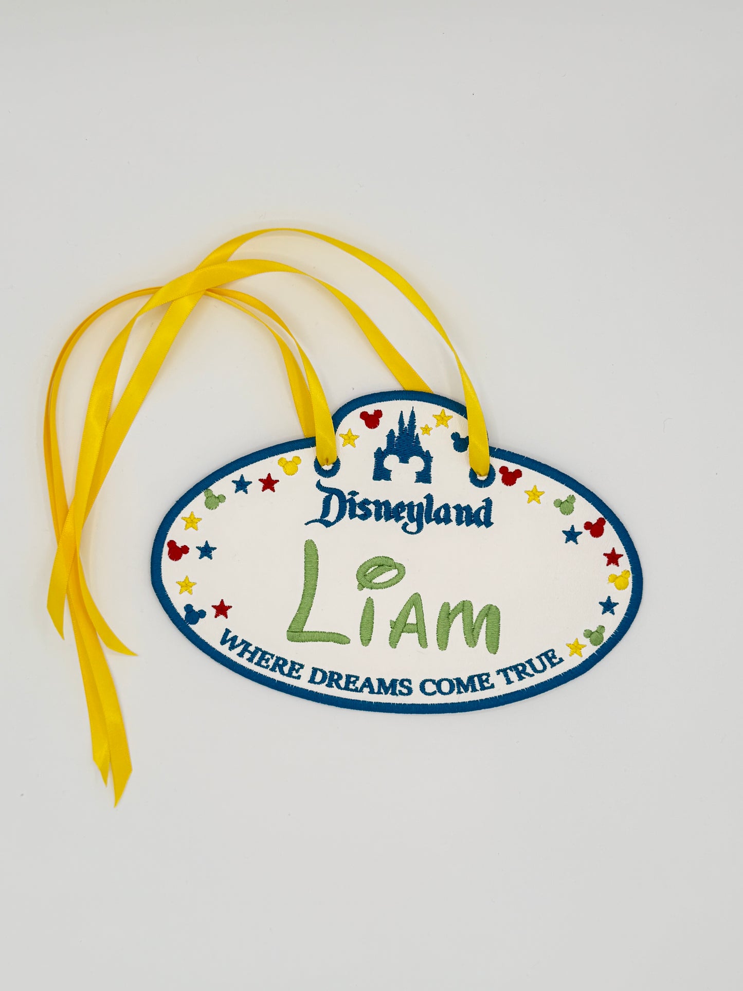 Personalized Magical Land Embroidered Stroller Tag