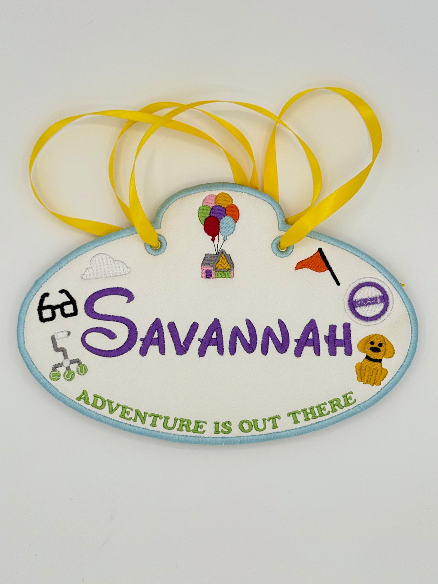 Adventure Is Out There Personalized Embroidered Stroller Tag