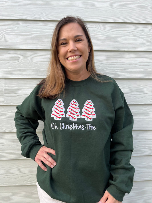 Oh Christmas Tree Embroidered Sweatshirt