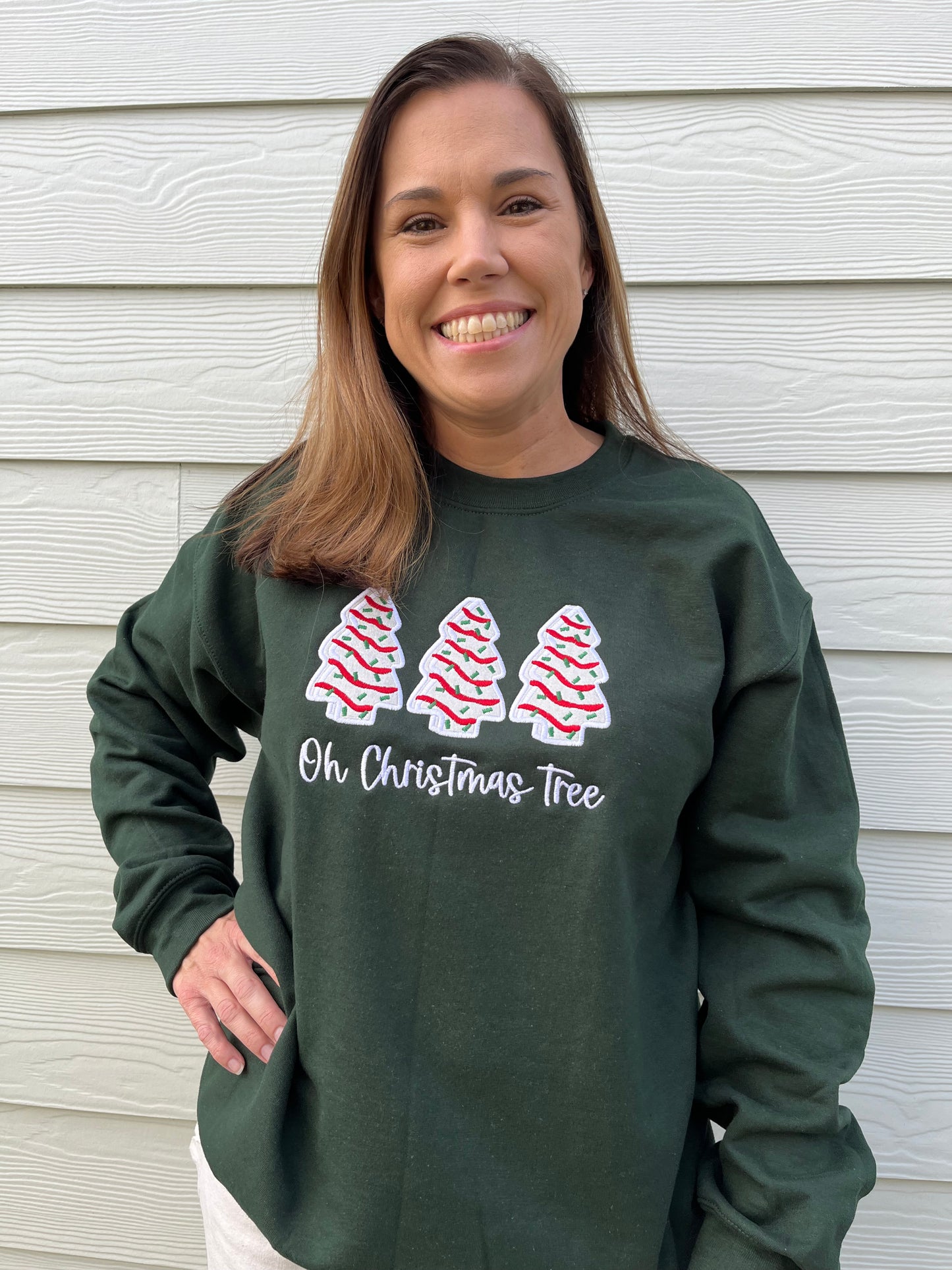 Oh Christmas Tree Embroidered Sweatshirt