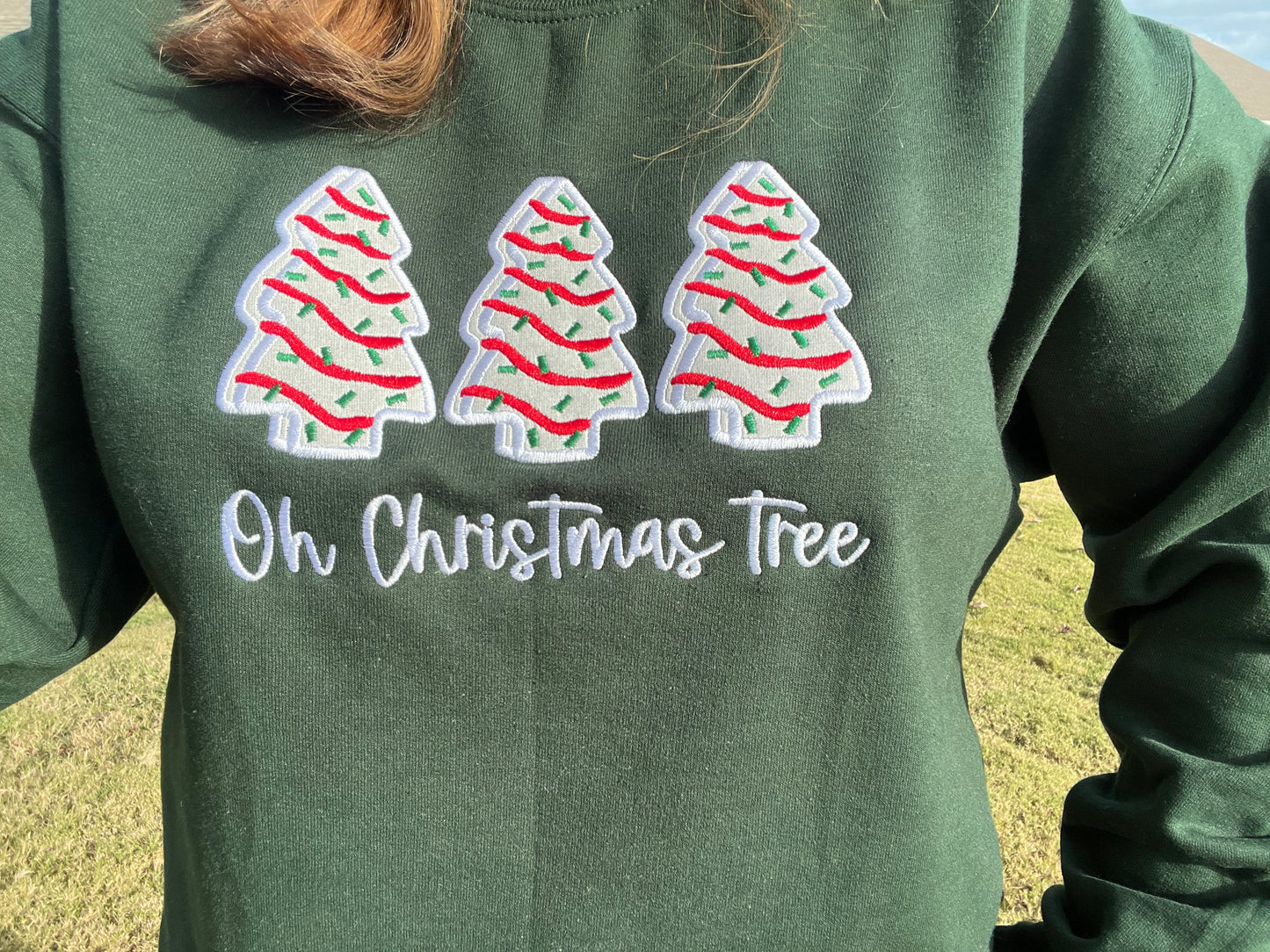 Oh Christmas Tree Embroidered Sweatshirt