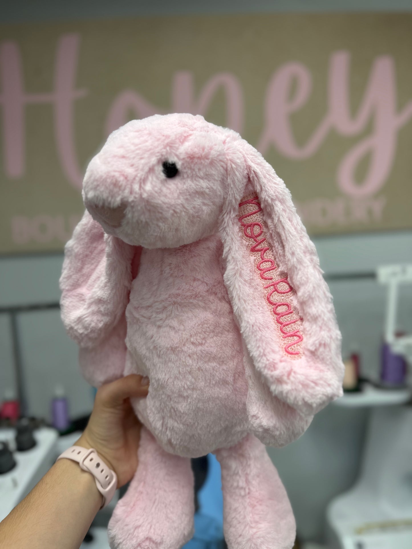 Personalized 16" Bunny Stuffed Animal - Embroidered Easter Bunny