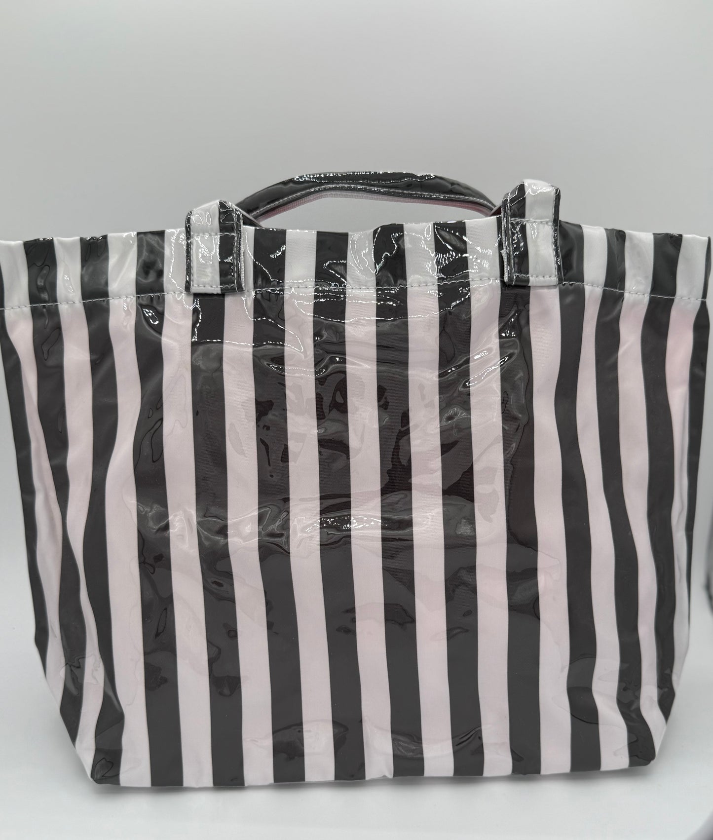 Wipeable Clear PVC Striped Tote Bags