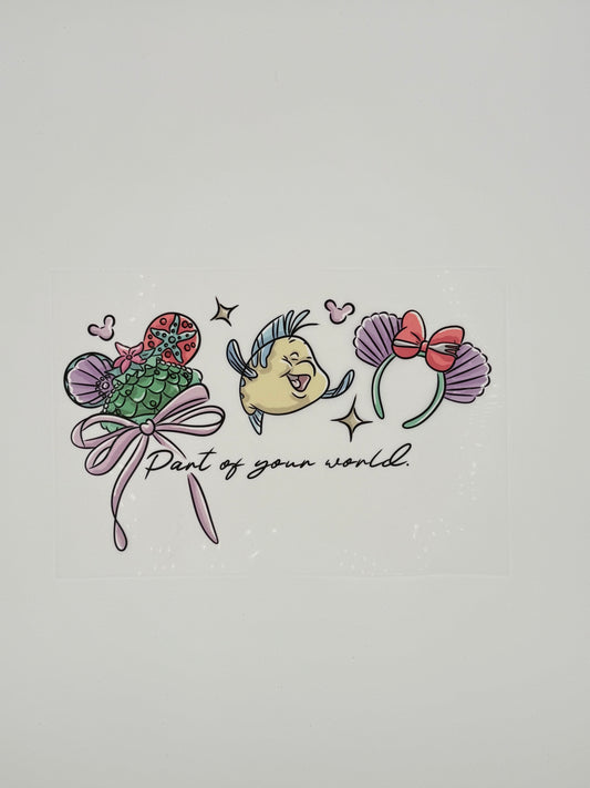 Part of Your World Mermaid Headbands Comfort Colors Shirt