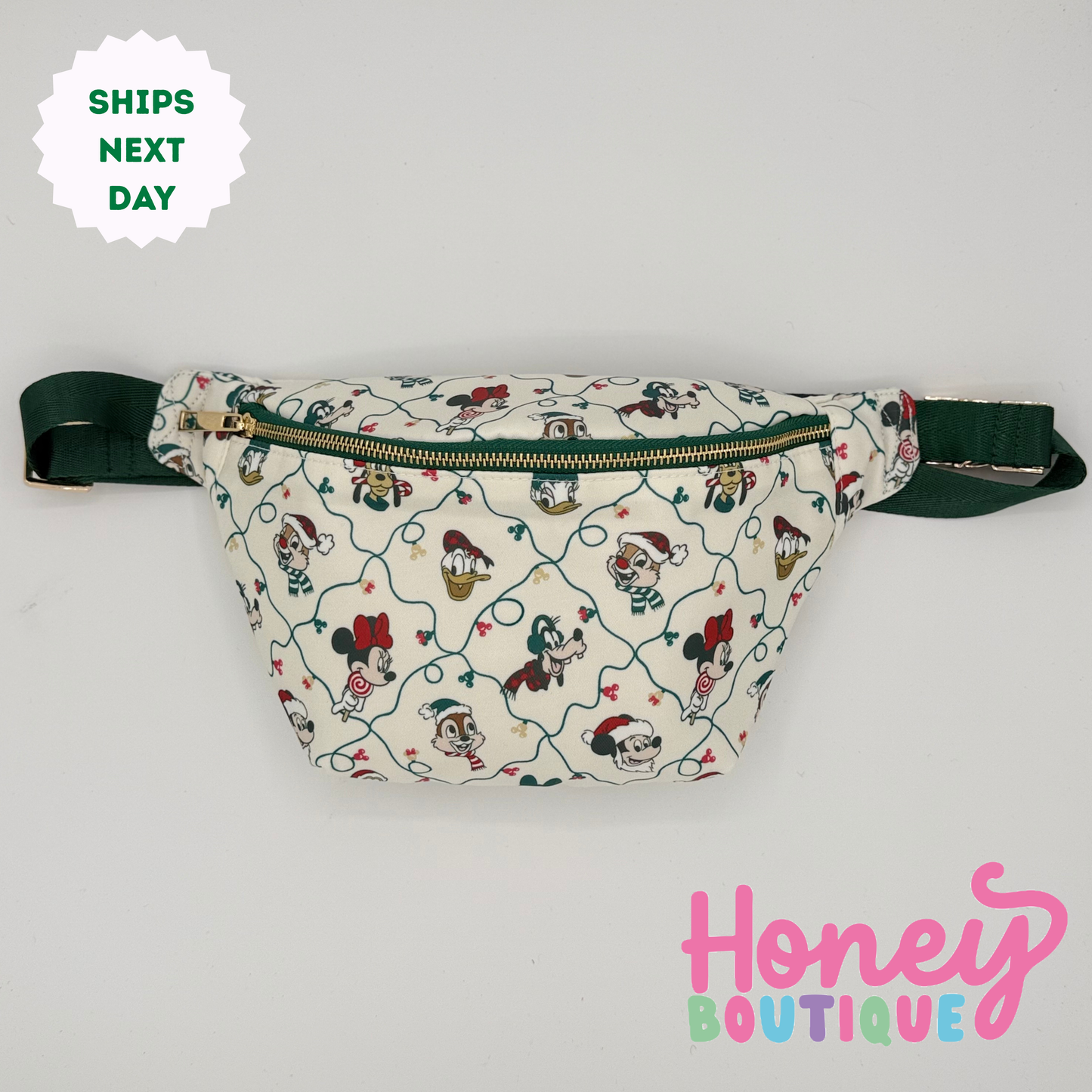 NEW Jolly Mouse and Friends LARGE Christmas Fanny Pack