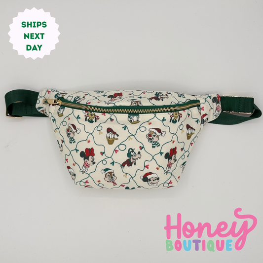 NEW Jolly Mouse and Friends LARGE Christmas Fanny Pack