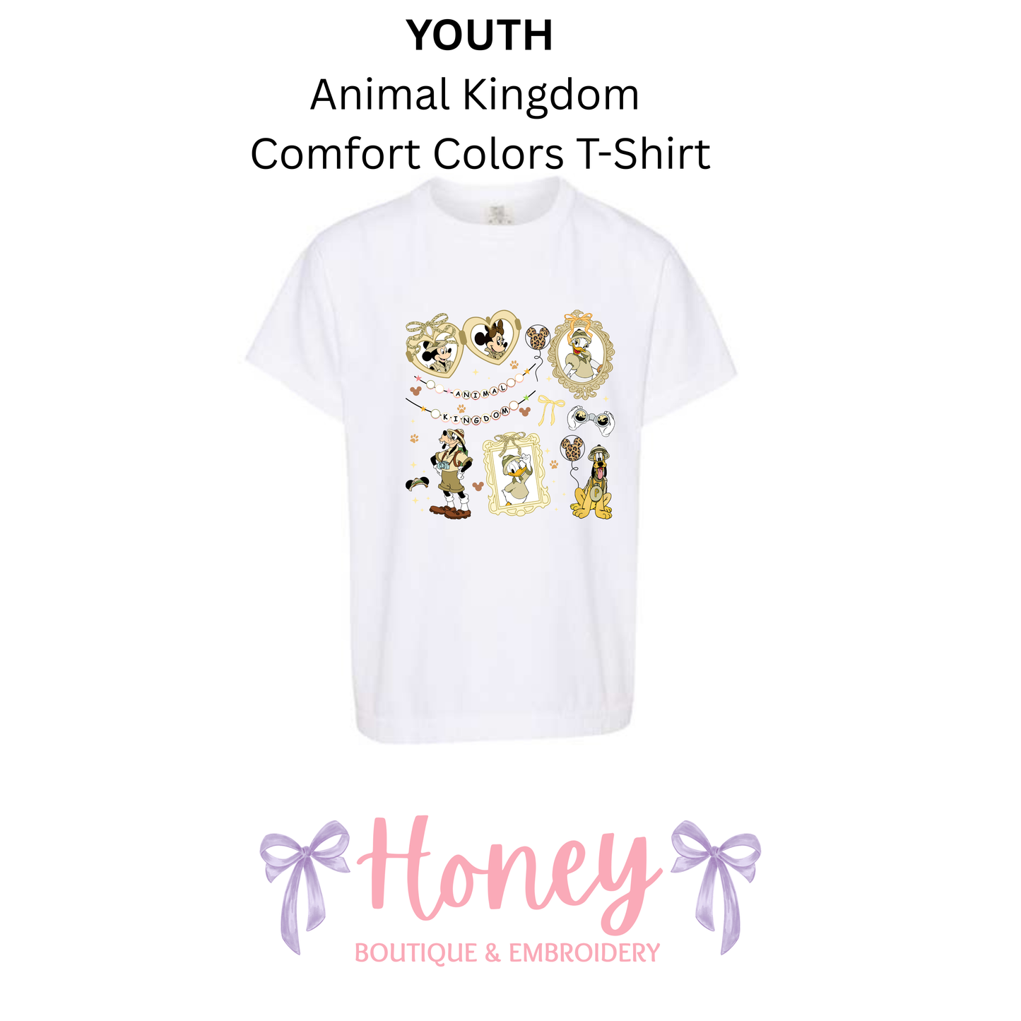 YOUTH Animal Kingdom Coquette Comfort Colors Shirt