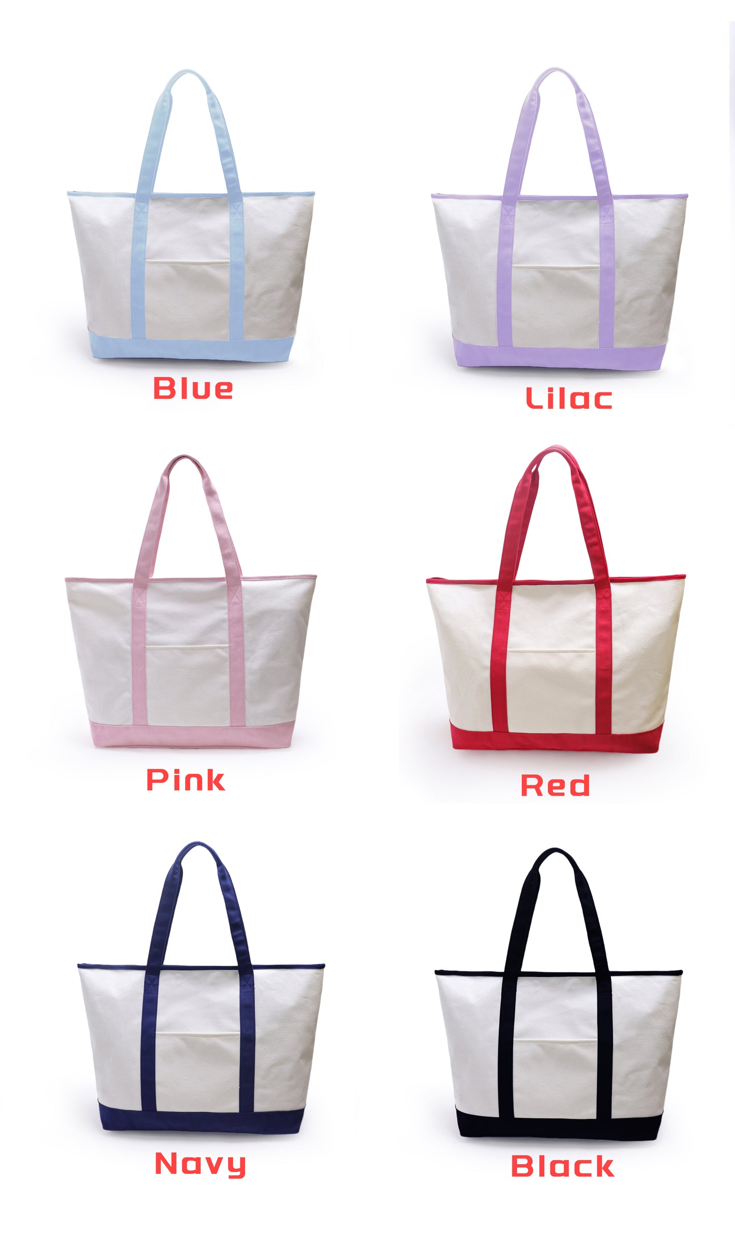 Canvas Tote Bags - Embroidered Personalized Custom Tote Bag