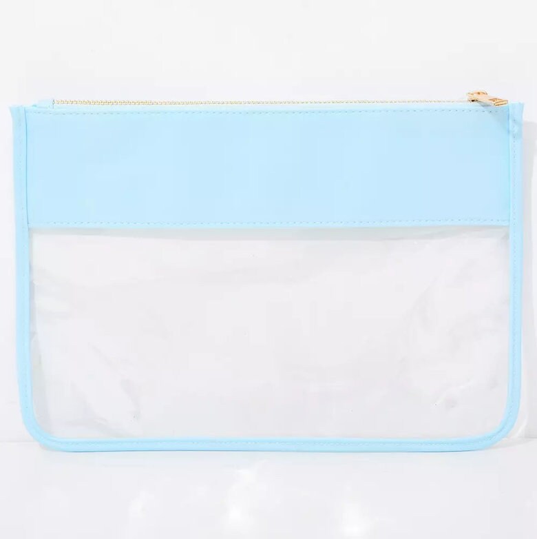 Nylon Clear Pouch with Patches | Nylon Toiletry Bag | Nylon Cosmetic Bag | Snack Bags | Travel Bags