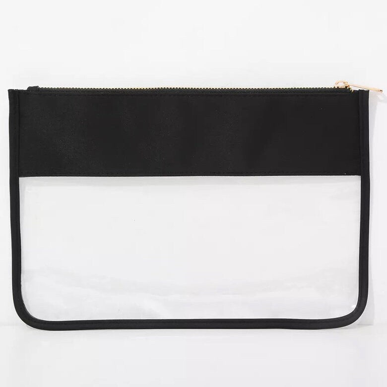 Nylon Clear Pouch with Patches | Nylon Toiletry Bag | Nylon Cosmetic Bag | Snack Bags | Travel Bags