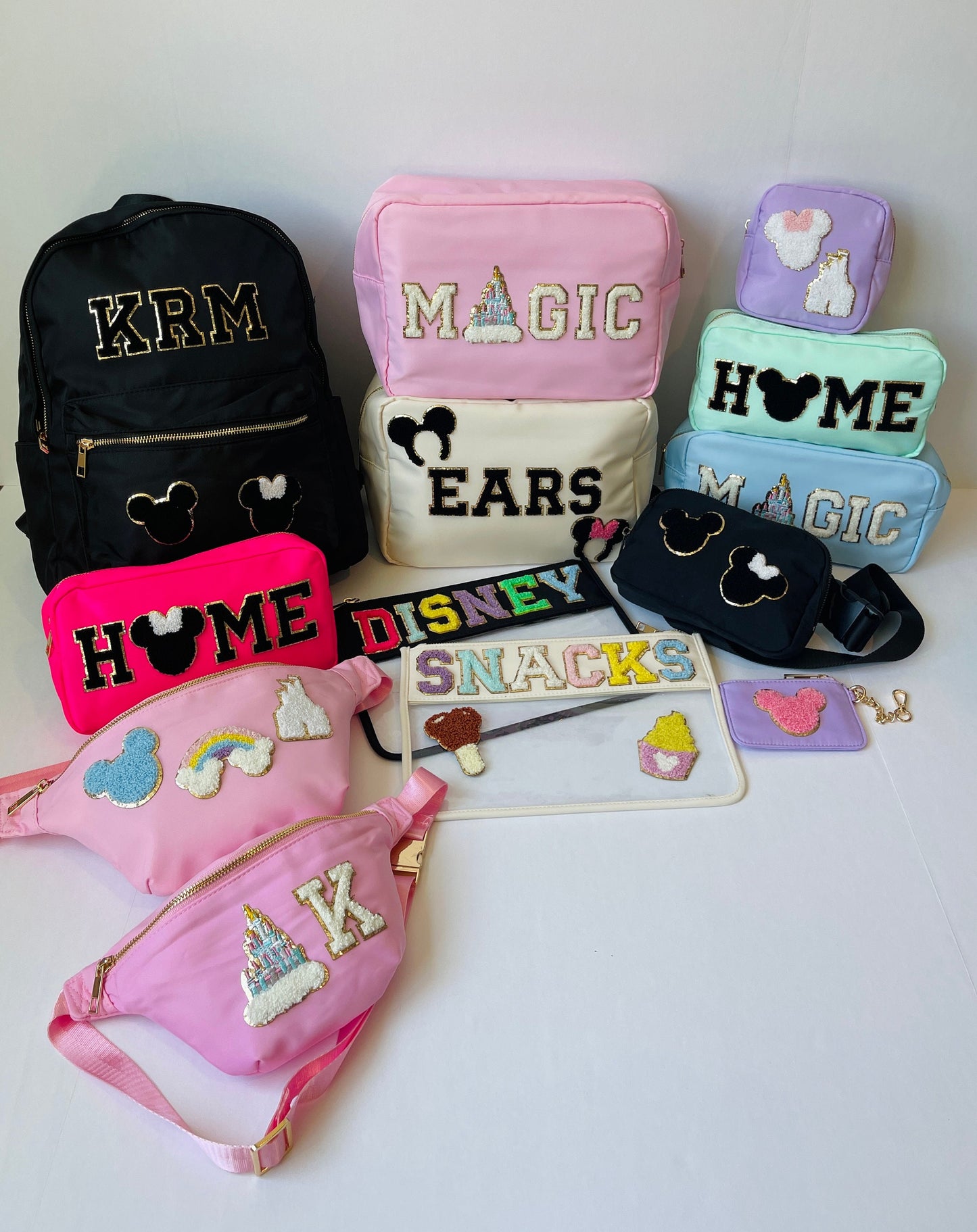 Magical Nylon Clear Pouch with Patches | Nylon Cosmetic Bag | Snack Bags