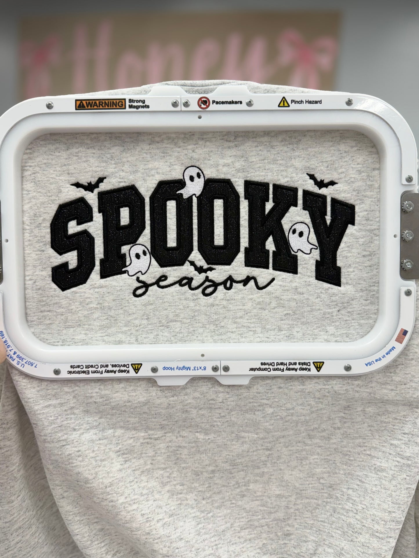Spooky Season Applique Embroidered Sweatshirt