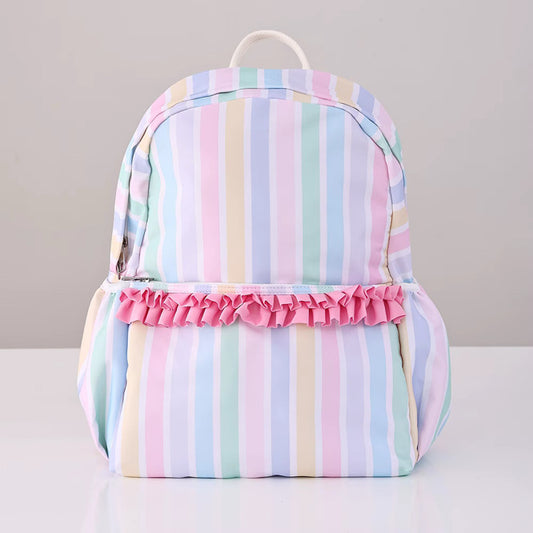 Pastel Striped Backpack or Lunchbox - Personalized with Embroidery
