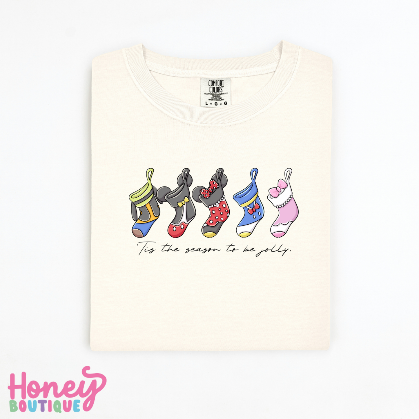 Mouse and Friends Stockings Comfort Colors Shirt