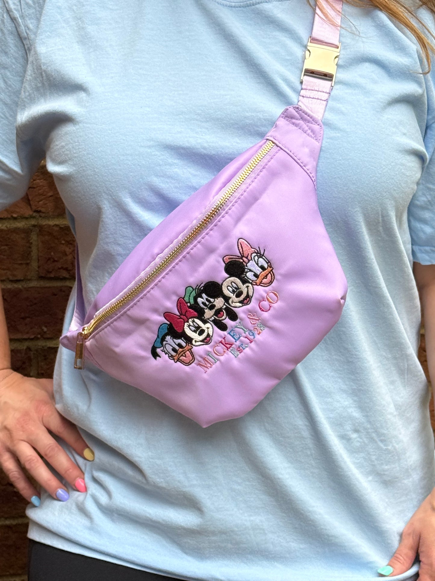 Mouse and Co Large Embroidered Fanny Pack