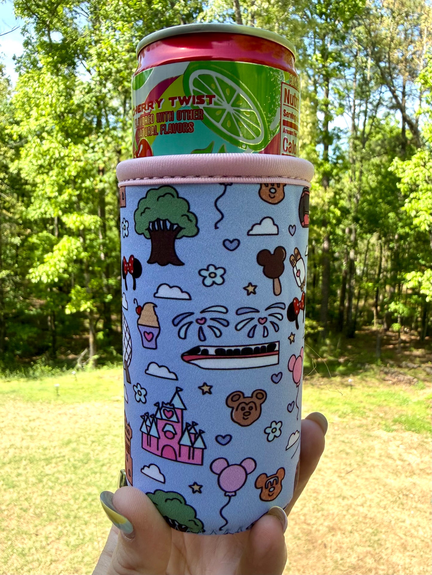 Park Doodles SLIM Can Drink Sleeves