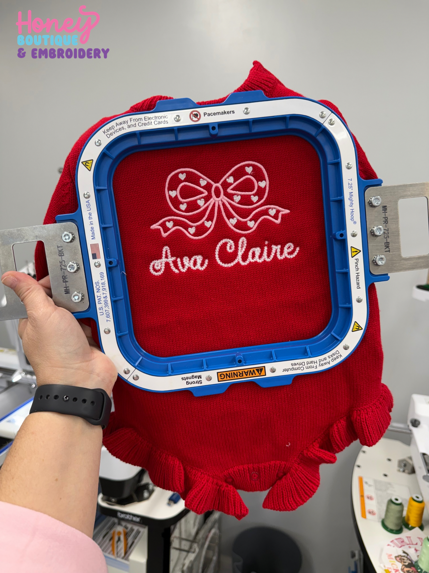 Personalized Valentine Knit Sweater Ruffle Romper