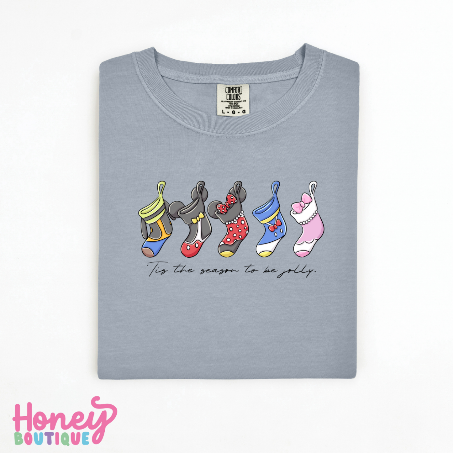 Mouse and Friends Stockings Comfort Colors Shirt