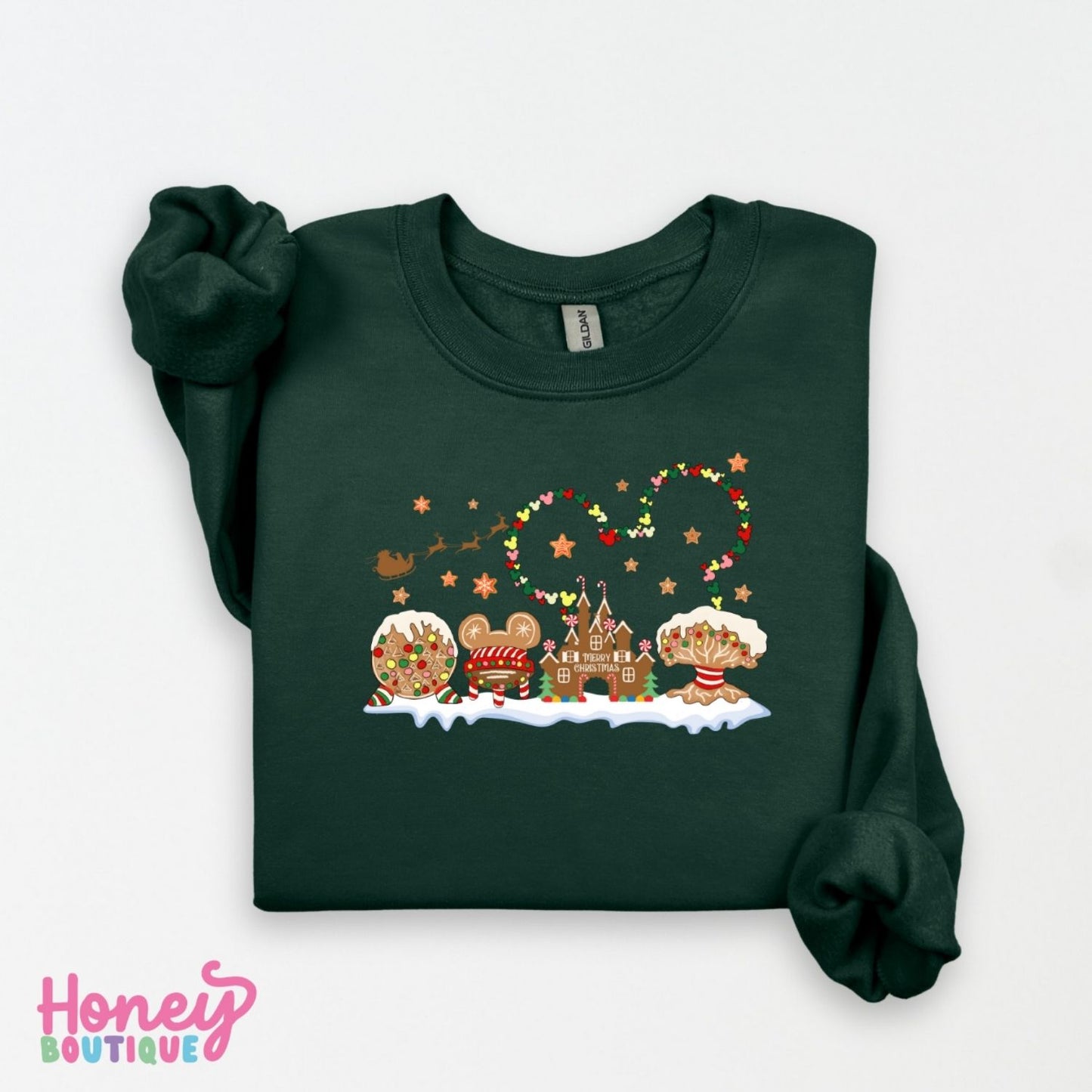 Santa with Park Icons Sweatshirt