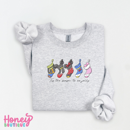 Mouse and Friends Stockings Sweatshirt