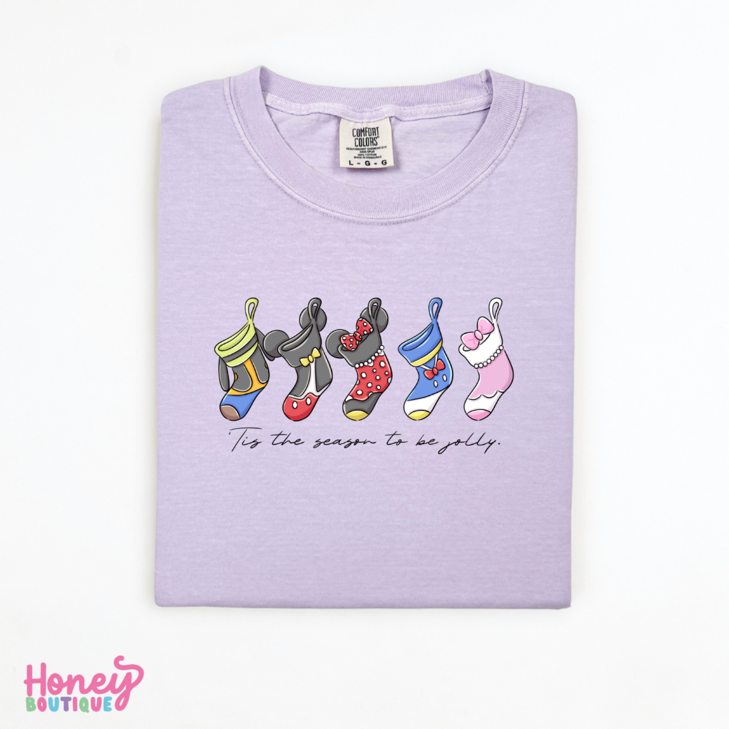 Mouse and Friends Stockings Comfort Colors Shirt