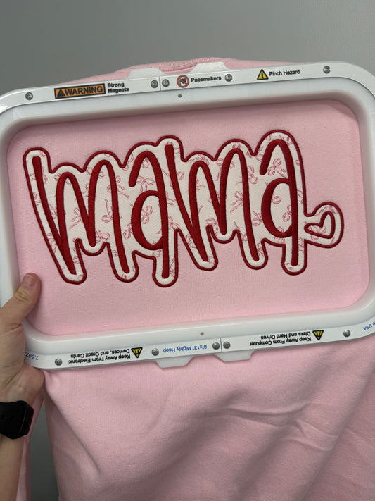 Mama Coquette Appliqué Embroidered Sweatshirt