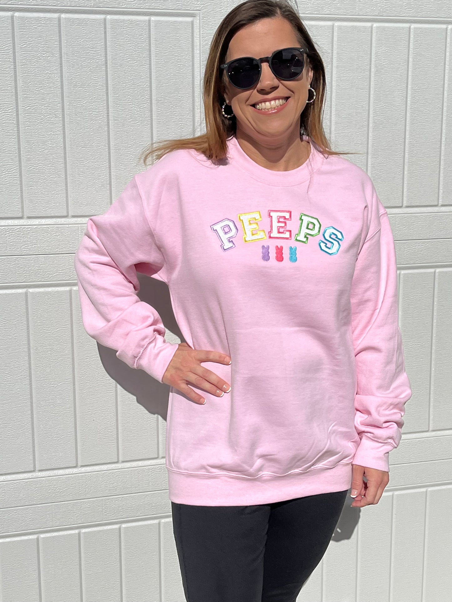 PEEPS Embroidered Applique Crewneck Sweatshirt