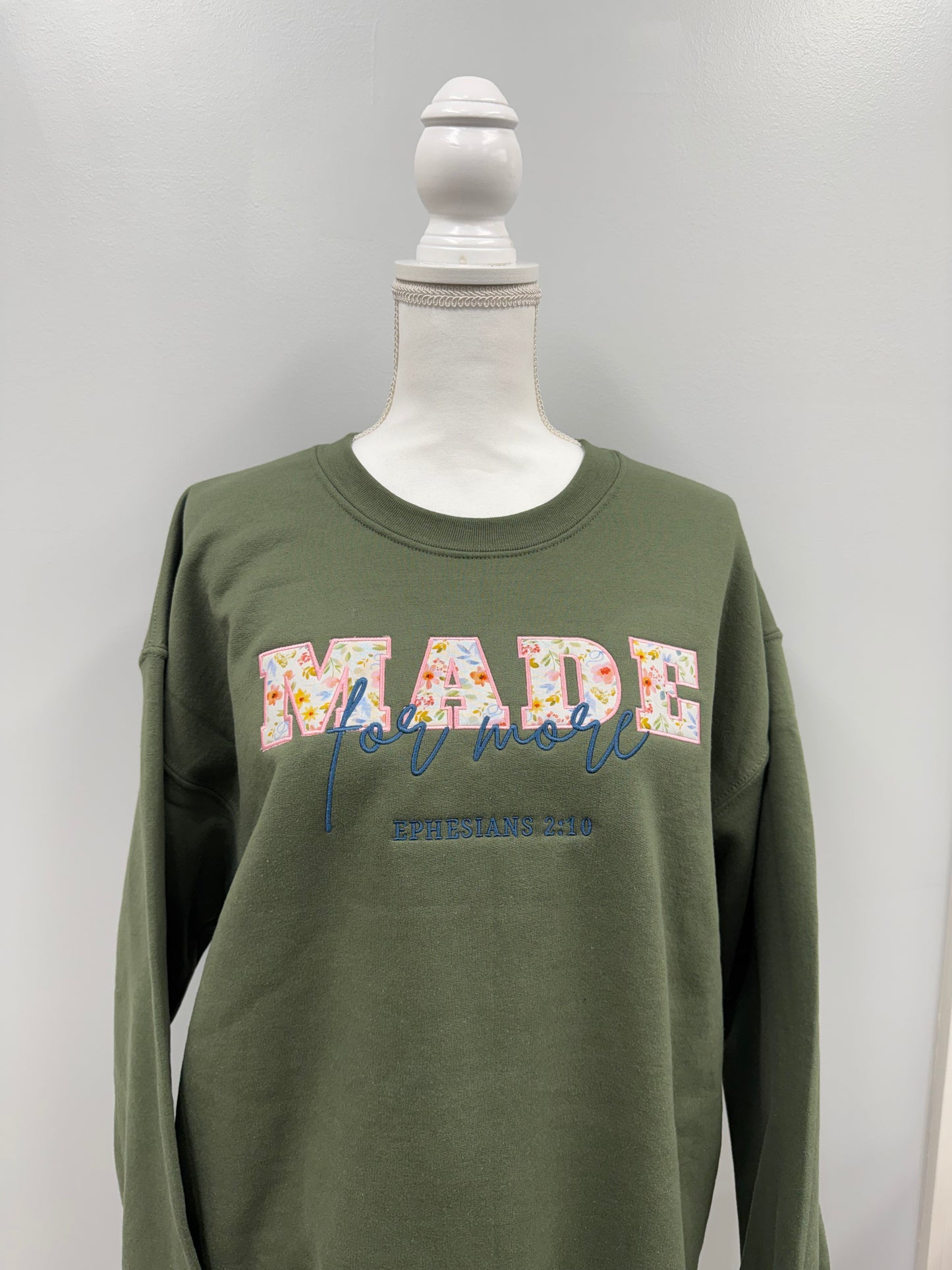 MADE FOR MORE Appliqué Embroidered Sweatshirt