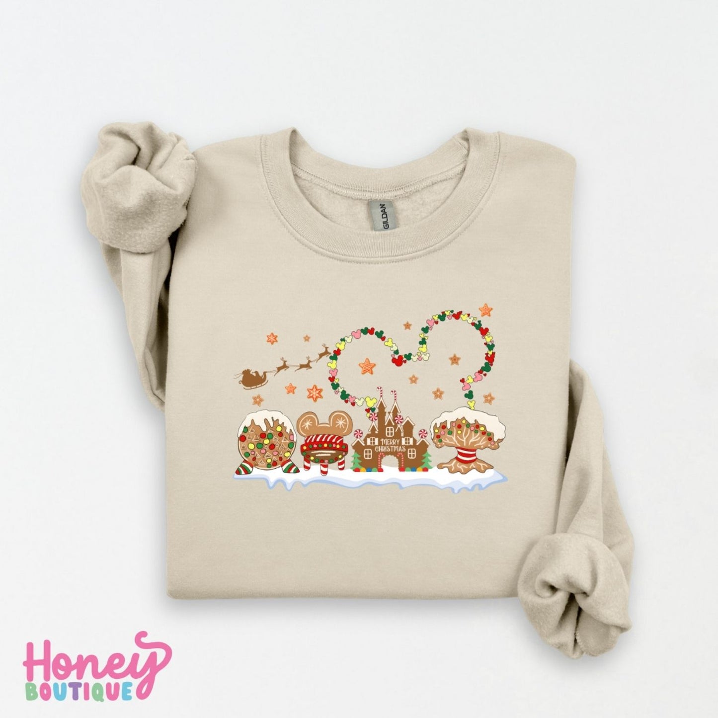 Santa with Park Icons Sweatshirt