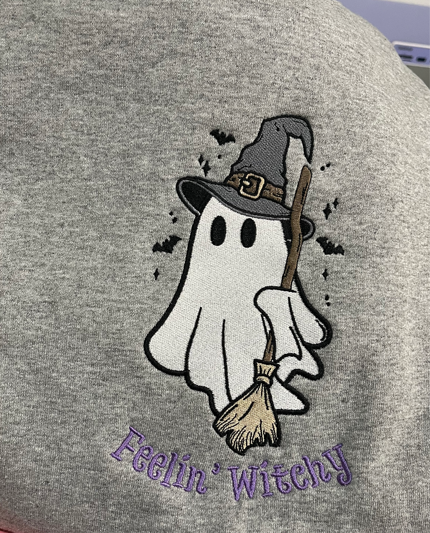 Feelin’ Witchy Embroidered Halloween Sweatshirt